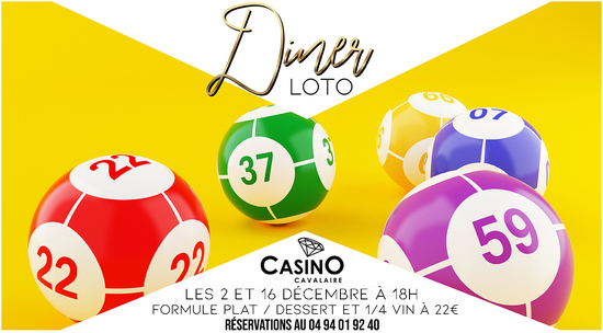 Dîner Loto de DÉCEMBRE Dîner Loto de DÉCEMBRE
