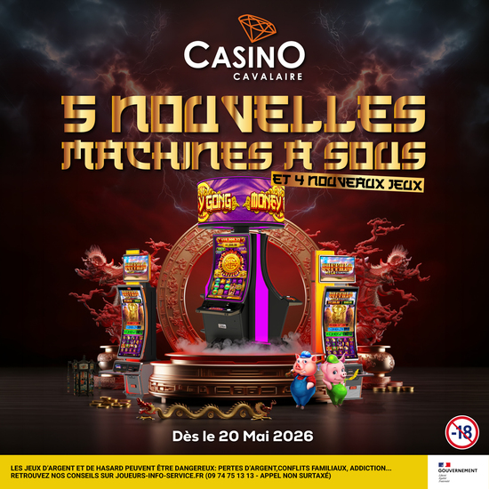 5 NOUVELLES MACHINES À SOUS
